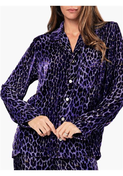 Camicia in velluto con stampa the twilight leopard FORTE FORTE | Camicie | 11101MYSHIRT9117